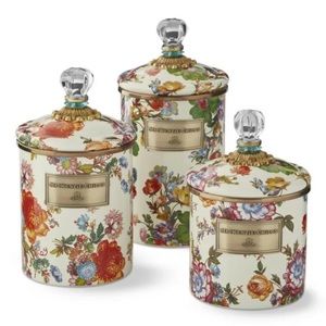 MacKenzie Childs Flower Market Canisters (Set of 3)